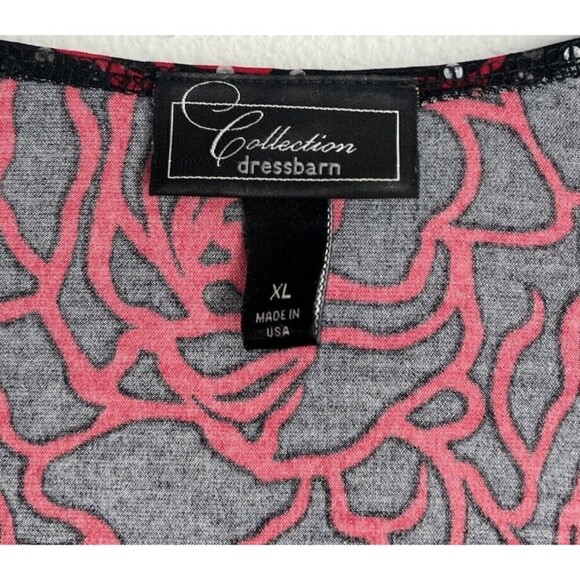 Red Black Rose Top XL Beaded Hem Sequin V-Neck Vampire Grunge Whimsigoth Goth - Picture 7 of 8